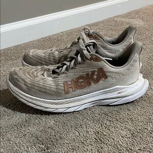 Hoka Gray Athletic Shoes with Maximalist Cushioning